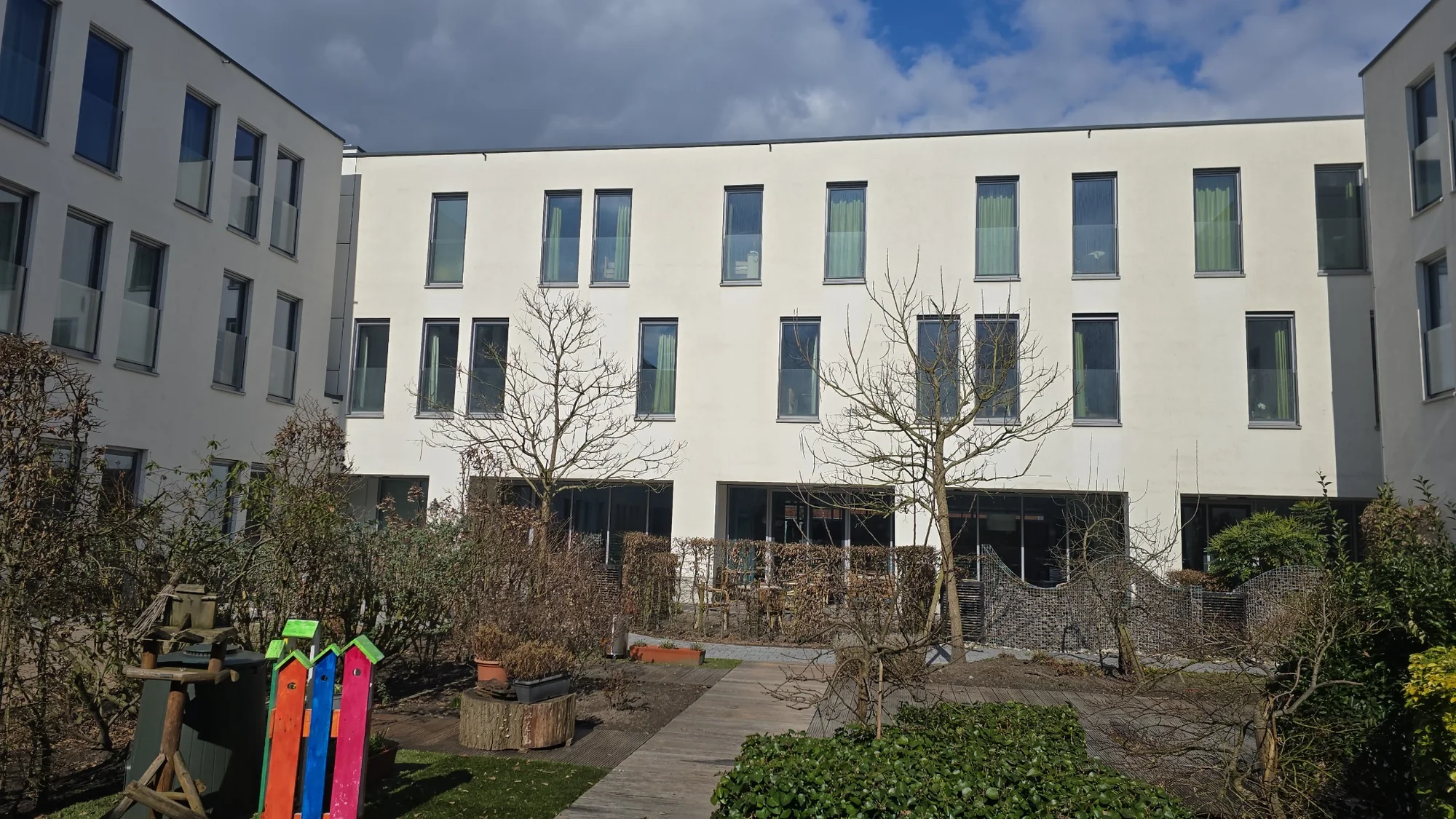 Gevelreiniging van een zorginstelling